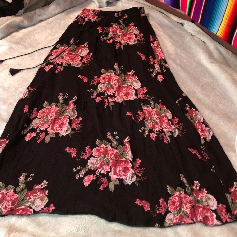 Long floral skirt